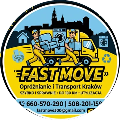 Logo FastMove: opróżnianie i transport, Kraków